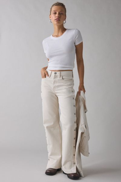 Levi’s® Blue Tab Shank Button Detail Mid-Rise Wide Leg Jean