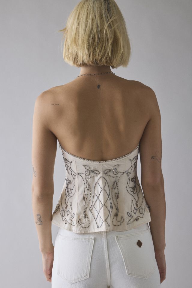 UO Carina Dew Drop Beaded Tube Top #2