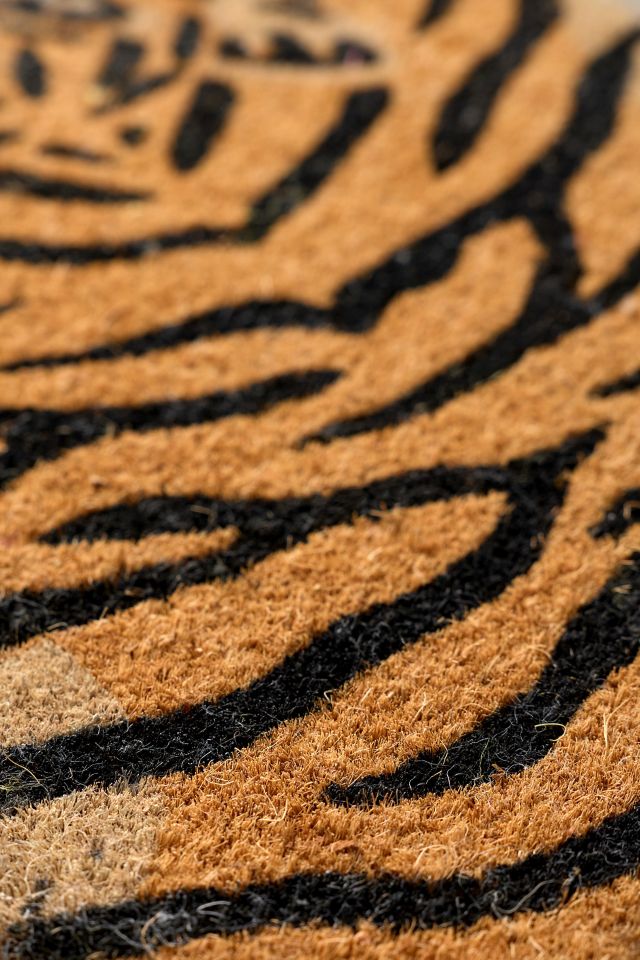 Tiger Shaped Coir Doormat #1
