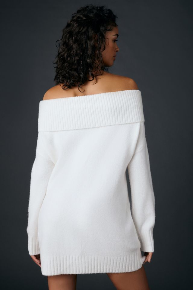 BDG Suzie Long Sleeve Off-The-Shoulder Sweater Dress #2