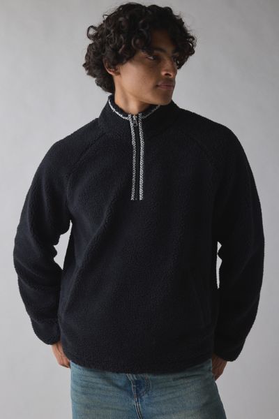 BDG Solid Fleece Quarter Zip Sweatshirt