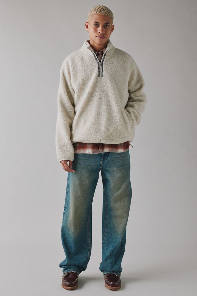 BDG Solid Fleece Quarter Zip Sweatshirt #2