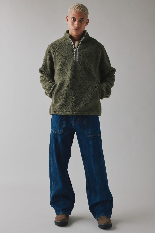 BDG Solid Fleece Quarter Zip Sweatshirt #2