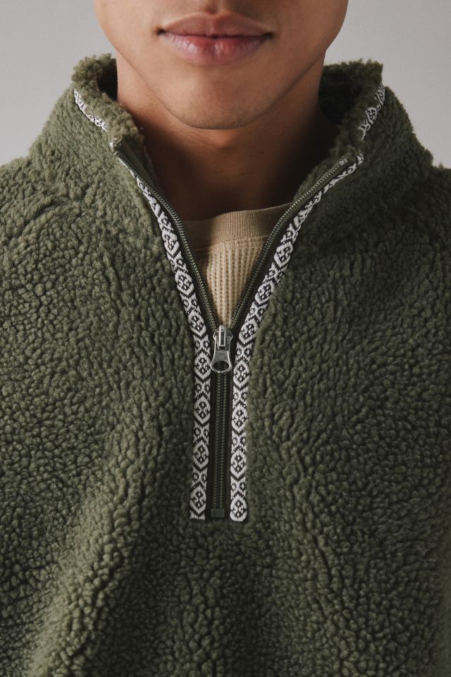 BDG Solid Fleece Quarter Zip Sweatshirt #3
