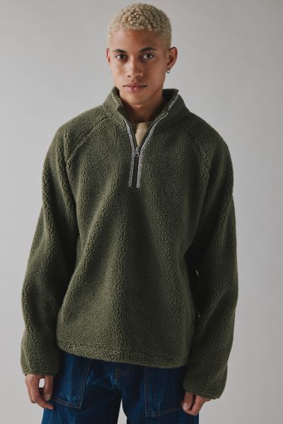 BDG Solid Fleece Quarter Zip Sweatshirt