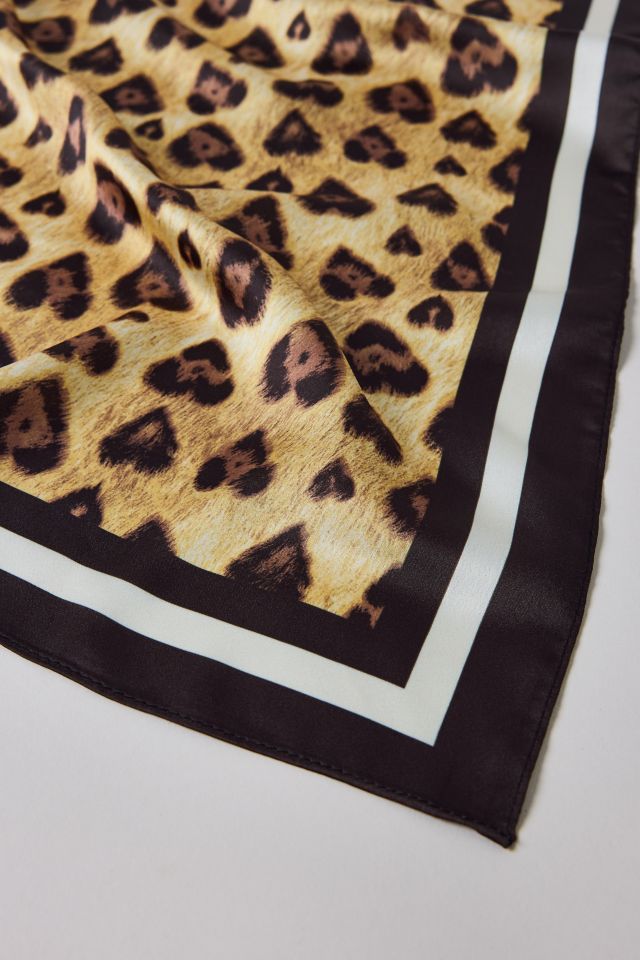 Leopard Heart Silky Scarf #3