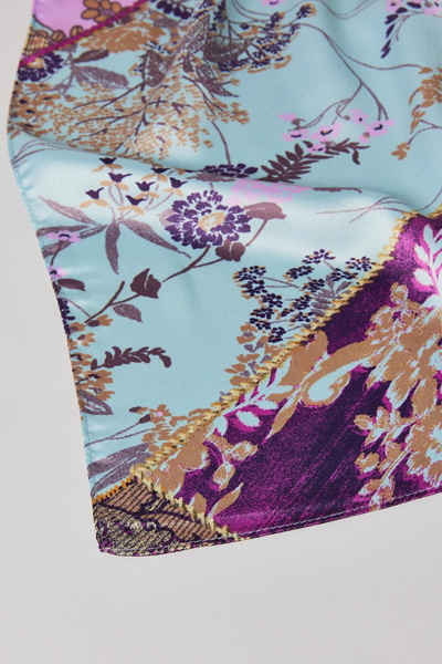 Patchwork Pattern Silky Scarf