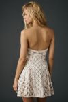 Kimchi Blue Dew Drop Beaded Fit-And-Flare Strapless Mini Dress