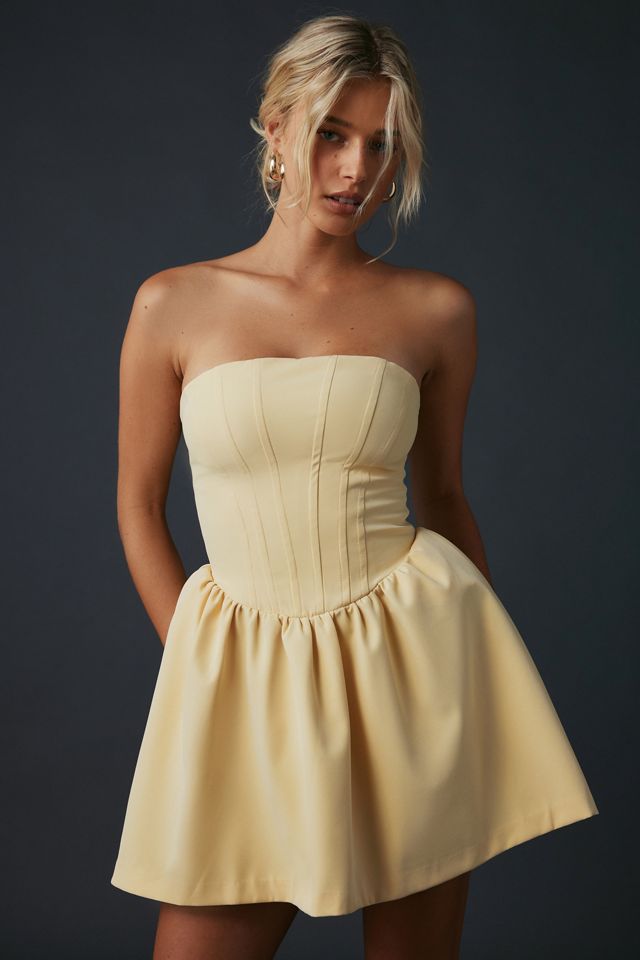 strapless corset mini dress Windsor Tiffany Turn heads in the Jetta Strapless Corset Mini Dress House Of CB Jasmine Strapless