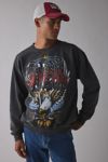 Willie Nelson Eagle Graphic Distressed Crew Neck Sweatshirt