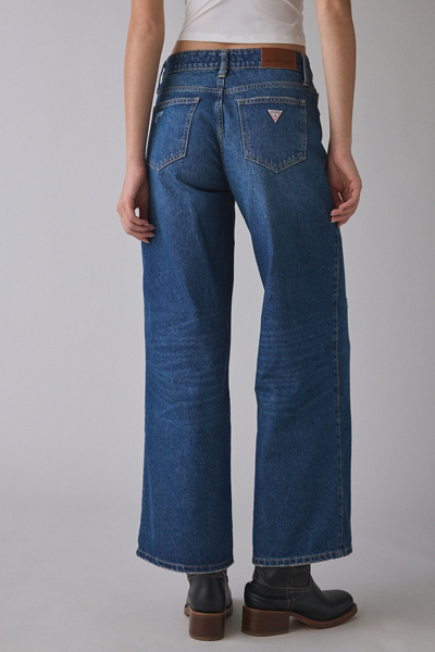 GUESS JEANS G11 Distressed Mid-Rise Wide Leg Jean