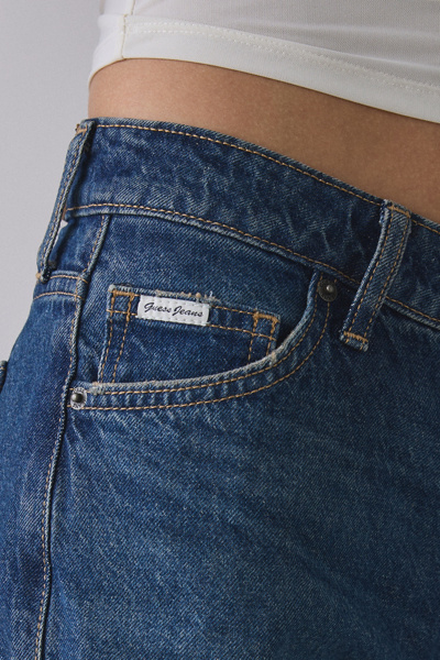 GUESS JEANS G11 Distressed Mid-Rise Wide Leg Jean