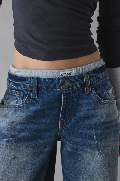 Guess Originals Boxer Waistband Low-Rise Wide Leg jean