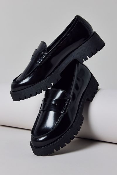 Steve Madden Langsten Platform Loafer In Black Box, Women's At Urban Outfitters