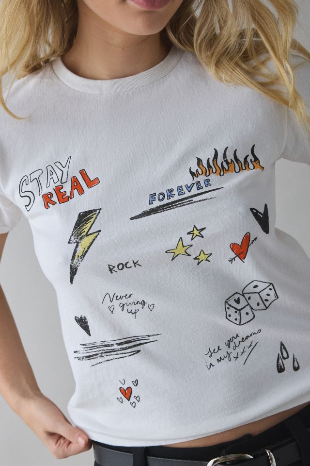 Scribble Graphic Slim Tee #1