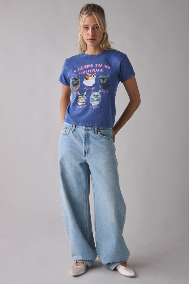 Guide To My Emotions Cat Graphic Slim Tee #2