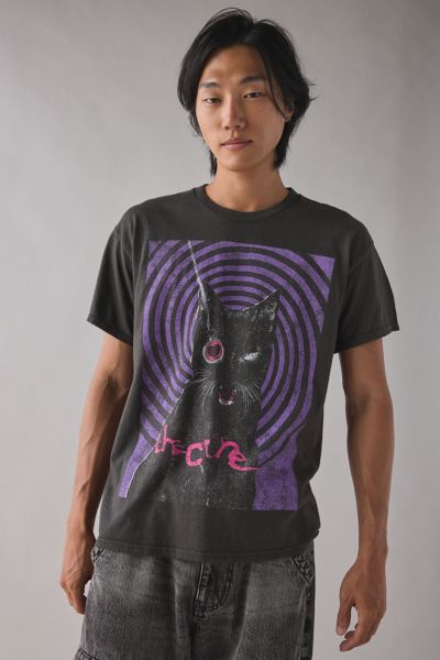 Urban Outfitters The Cure Black Cat Tour Graphic Tee In Black, Men's At  In Black
