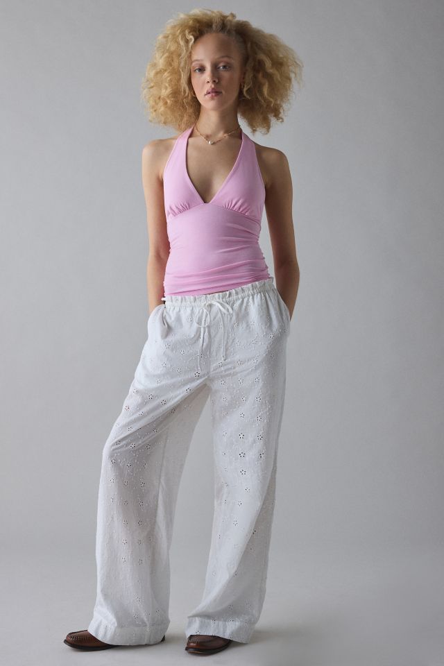 Kimchi Blue Breakup Plunging Cropped Halter Top #1