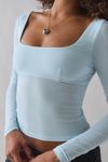 Out From Under Je T'aime Mesh Open-Back Cropped Long Sleeve Top