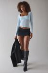 Out From Under Je T'aime Mesh Open-Back Cropped Long Sleeve Top