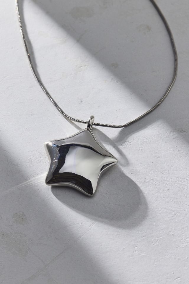 Collier pendentif étoile en métal argent Kat #1