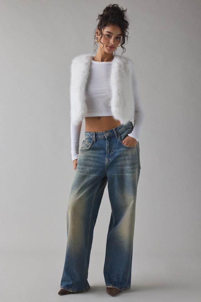 Azalea Wang Meela Faux Fur Cropped Vest #2