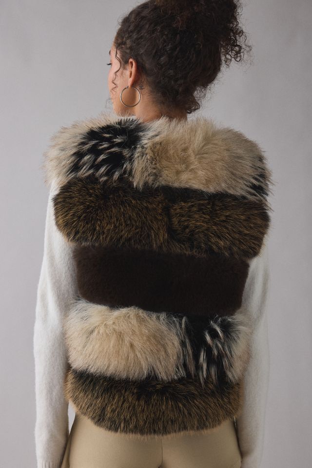 Azalea Wang Vail Multi Faux Fur Vest #3