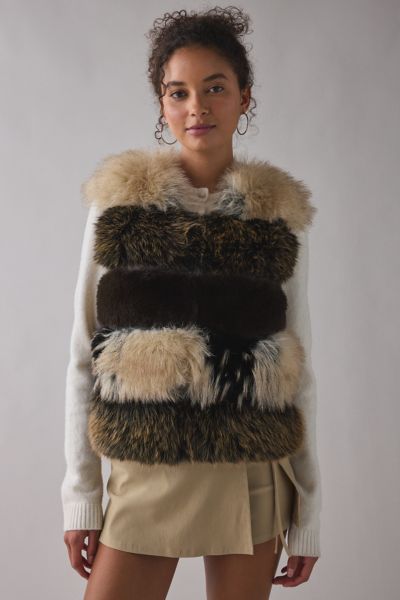 Azalea Wang Vail Multi Faux Fur Vest