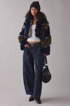 Azalea Wang Chiara Mixed Animal Print Faux Fur Jacket