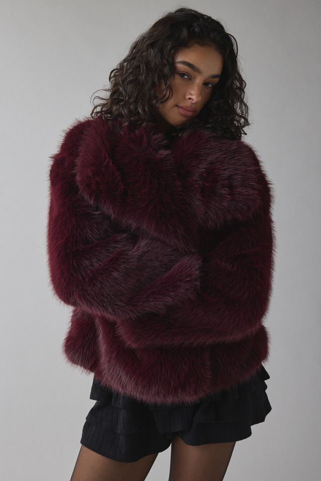 Azalea Wang Regina Faux Fur Jacket | Urban Outfitters