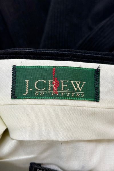 Vintage 1990's J Crew Oarman Black Corduroy Trousers