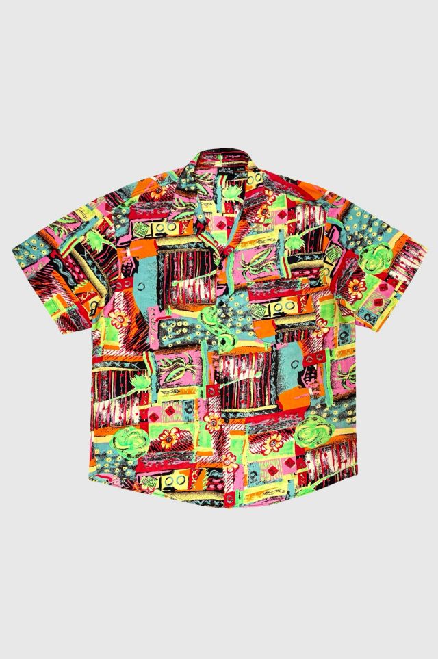 Vintage 1990's Bon Homme Drapey Loop Collar Lounge Shirt