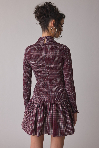 Daisy Street Eira Smocked Long Sleeve Mini Dress