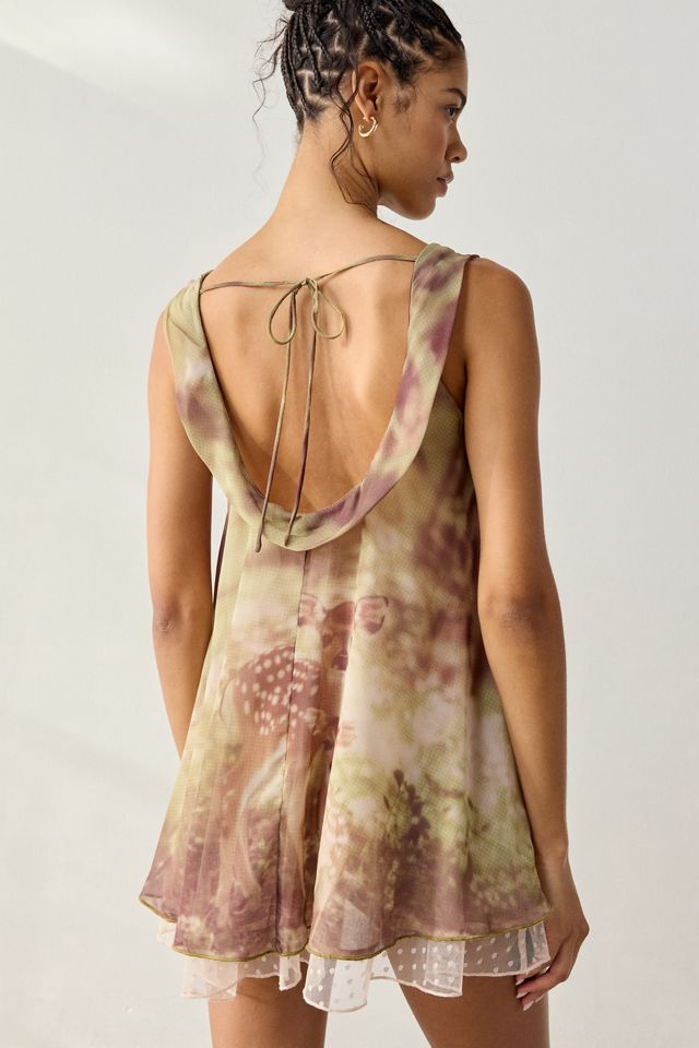 Out From Under Laurel Swiss Dot Mesh Trim Chiffon Slip #3