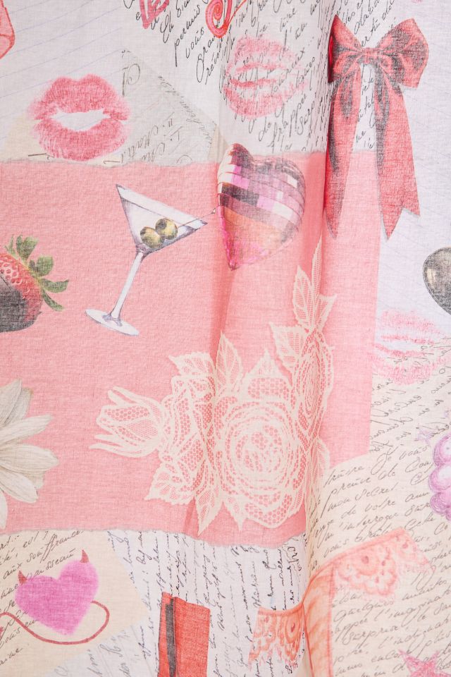 Sabrina Collage Patterned Shower Curtain #1