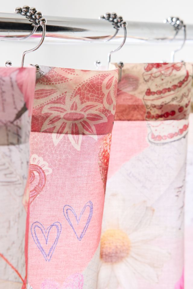 Sabrina Collage Patterned Shower Curtain #2