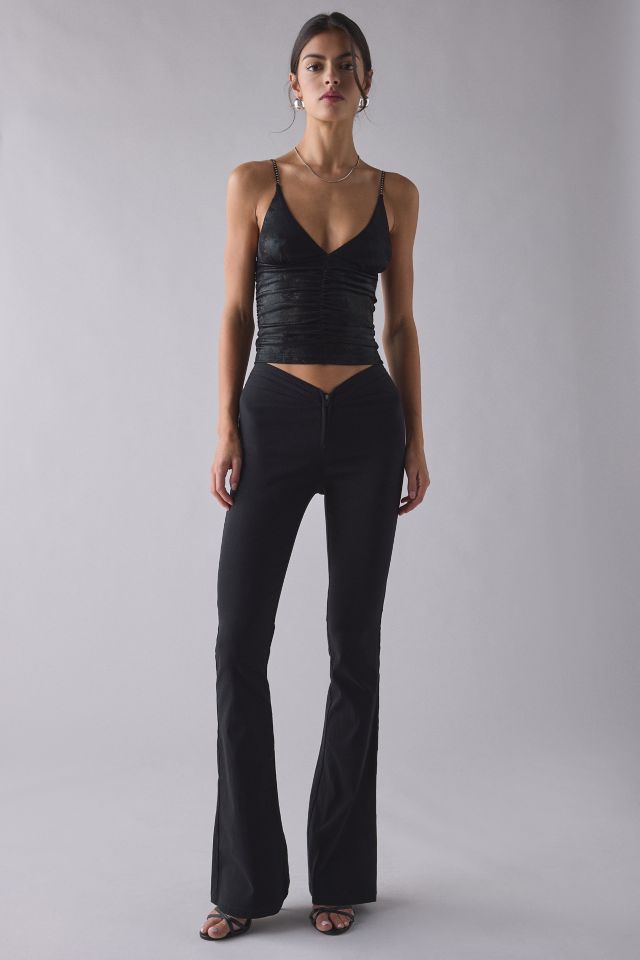 UO Helly Ruched Plunging Rhinestone Strap Tank Top #2