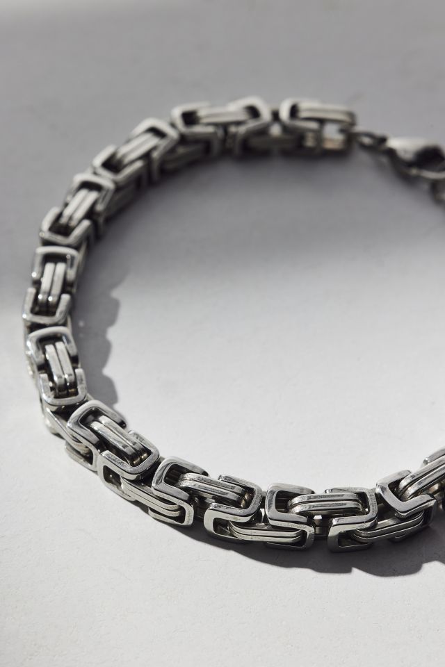 Bracelet chaîne en acier inoxydable à maillons carrés #1