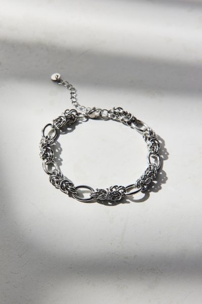 Urban Outfitters Chunky Wrapped Chain Waterproof Bracelet In Silver, Men's At  In Silver