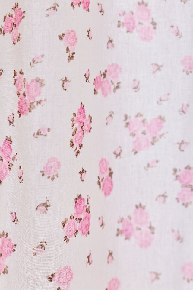 Maisie Floral Patterned Ruffled Shower Curtain #1