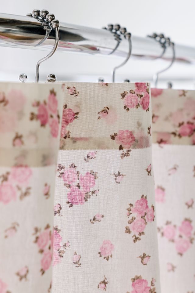 Maisie Floral Patterned Ruffled Shower Curtain #2