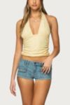 Edikted Cargo Pockets Denim Micro Shorts