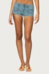 Edikted Cargo Pockets Denim Micro Shorts