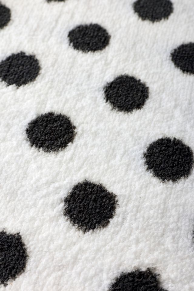 Polka Dot Plush Printed Bath Mat #2