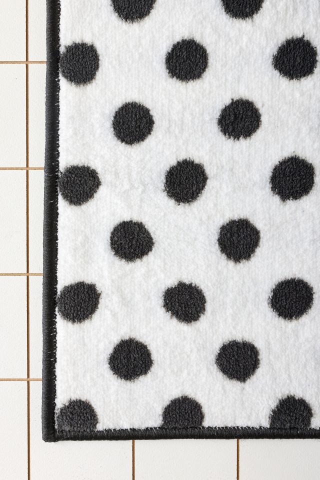 Polka Dot Plush Printed Bath Mat #3
