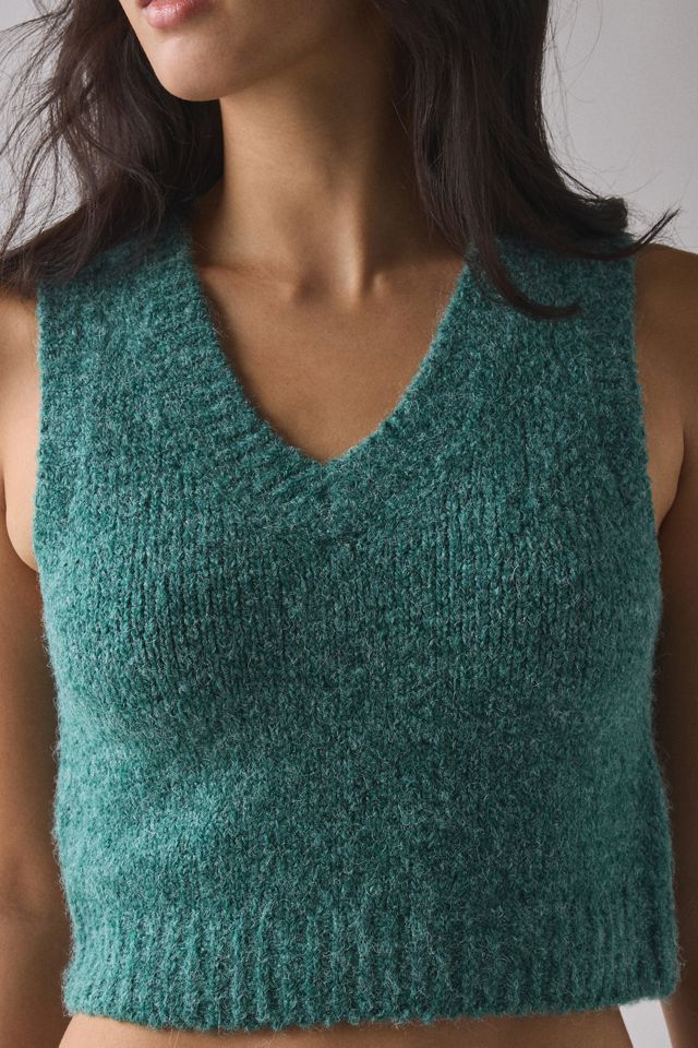 BDG Dealer V-Neck Cropped Sweater Vest #1