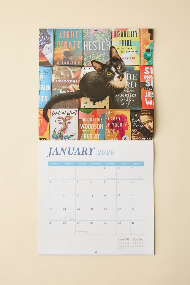 Cats & Books 2026 Wall Calendar #2