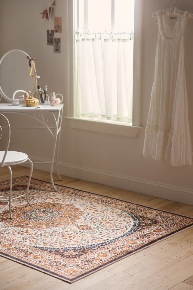 Enzo Floral Medallion Printed Rug