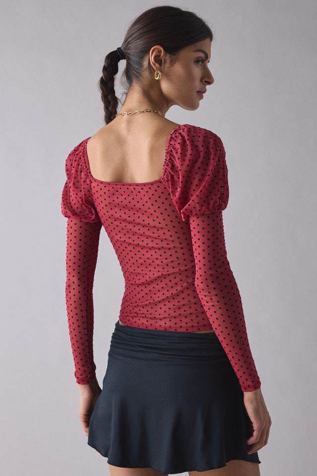 Kimchi Blue In The Dark Sheer Mesh Long Sleeve Top #3