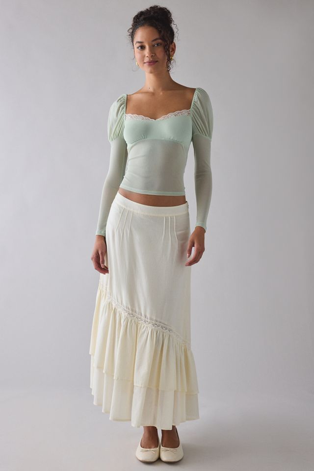 Kimchi Blue In The Dark Sheer Mesh Long Sleeve Top #2